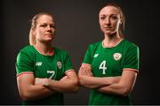 28 February 2018; Diane Caldwell, left, and Louise Quinn during a Republic of Ireland women's portrait session at Fota Island in Cork. Photo by Stephen McCarthy/Sportsfile