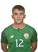 9 April 2018; Danny O'Connell during an Ireland Colleges and Universities squad portraits session at Oriel Park in Dundalk, Louth. Photo by Seb Daly/Sportsfile