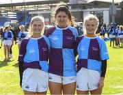 20 February 2020; South East Area players from Gorey RFC, from left, Kerry Byrne, Aine Doyle and Alex Byrne after the Leinster Rugby U18s Girls Area Blitz at Energia Park in Dublin. Photo by Matt Browne/Sportsfile