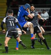 21 February 2020; Ryan Baird of Leinster makes a break during the Guinness PRO14 Round 12 match between Ospreys and Leinster at The Gnoll in Neath, Wales. Photo by Ramsey Cardy/Sportsfile