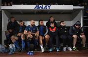 21 February 2020; Leinster players watch on from the substitutes bench during the final moments of the Guinness PRO14 Round 12 match between Ospreys and Leinster at The Gnoll in Neath, Wales. Photo by Ramsey Cardy/Sportsfile
