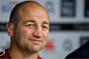 22 February 2020; Skills coach Steve Borthwick during a press conference after the England Rugby Captain's Run at Twickenham Stadium in London, England. Photo by Brendan Moran/Sportsfile