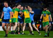 22 February 2020; John Small, centre, and Paddy Small, right, both of Dublin, tussle with Hugh McFadden and Ciarán Thompson of Donegal during the Allianz Football League Division 1 Round 4 match between Dublin and Donegal at Croke Park in Dublin. Photo by Sam Barnes/Sportsfile