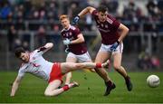 23 February 2020; Robert Finnerty of Galway in action against Rory Brennan of Tyrone during the Allianz Football League Division 1 Round 4 match between Galway and Tyrone at Tuam Stadium in Tuam, Galway.  Photo by David Fitzgerald/Sportsfile