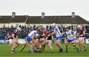 23 February 2020; Players from both sides battle for the sliotar during the Allianz Hurling League Division 1 Group A Round 4 match between Waterford and Galway at Walsh Park in Waterford. Photo by Seb Daly/Sportsfile
