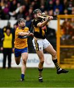 23 February 2020; Walter Walsh of Kilkenny, under pressure from Tony Kelly of Clare, scores his side's 18th point in the 69th minute of the Allianz Hurling League Division 1 Group B Round 4 match between Kilkenny and Clare at UPMC Nowlan Park in Kilkenny. Photo by Ray McManus/Sportsfile