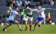 23 February 2020; Kevin McLoughlin of Mayo in action against Conor McCarthy and Ryan Wylie of Monaghan during the Allianz Football League Division 1 Round 4 match between Monaghan and Mayo at St Tiernach's Park in Clones, Monaghan. Photo by Oliver McVeigh/Sportsfile