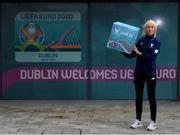 24 February 2020; Republic of Ireland international Stephanie Roche at the launch of the The No Barriers 2020 project in FAI Headquarters, Abbotstown, Dublin. The No Barriers 2020 project brings together sport and social action, harnessing the excitement of the UEFA EURO 2020 tournament in primary schools across Ireland. No Barriers 2020 builds up to the UEFA EURO 2020 tournament, encouraging primary schools to use football to inspire social change in their community. This new project brings the excitement and power of football directly to schools in the Republic of Ireland, focusing on Dublin and London as host cities of the tournament. The project is supported by the Football Association of Ireland and the Greater London Authority. Photo by Stephen McCarthy/Sportsfile