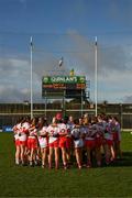23 February 2020; The Tyrone team huddle together prior to the Lidl Ladies National Football League Division 2 Round 4 match between Kerry and Tyrone at Fitzgerald Stadium in Killarney, Kerry. Photo by Diarmuid Greene/Sportsfile