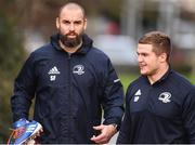 24 February 2020; Scott Fardy, left, and Scott Penny arrive ahead of Leinster Rugby Squad Training at Leinster Rugby Headquarters at Rosemount in UCD, Dublin. Photo by Sam Barnes/Sportsfile