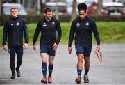 24 February 2020; Fergus McFadden, left, and Joe Tomane arrive ahead of Leinster Rugby Squad Training at Leinster Rugby Headquarters at Rosemount in UCD, Dublin. Photo by Sam Barnes/Sportsfile