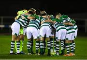 24 February 2020; Shamrock Rovers players prior to the SSE Airtricity League Premier Division match between Waterford United and Shamrock Rovers at the RSC in Waterford. Photo by Stephen McCarthy/Sportsfile