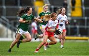 23 February 2020; Emma Brennan of Tyrone in action against Ciara Murphy of Kerry during the Lidl Ladies National Football League Division 2 Round 4 match between Kerry and Tyrone at Fitzgerald Stadium in Killarney, Kerry. Photo by Diarmuid Greene/Sportsfile