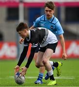 26 February 2020; Tadhg Brophy of Newbridge College in action against David Ryan of St Michael's College during the Bank of Ireland Leinster Schools Junior Cup Second Round match between St Michael’s College and Newbridge College at Energia Park in Dublin. Photo by Piaras Ó Mídheach/Sportsfile