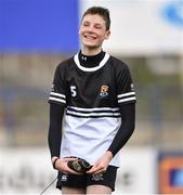 26 February 2020; Shane Treacy of Newbridge College celebrates after the Bank of Ireland Leinster Schools Junior Cup Second Round match between St Michael’s College and Newbridge College at Energia Park in Dublin. Photo by Piaras Ó Mídheach/Sportsfile