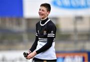 26 February 2020; Shane Treacy of Newbridge College celebrates after the Bank of Ireland Leinster Schools Junior Cup Second Round match between St Michael’s College and Newbridge College at Energia Park in Dublin. Photo by Piaras Ó Mídheach/Sportsfile