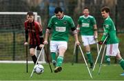 29 February 2020; Patrick Hickey of Cork City in action against Bohemians during The Megazyme Irish Amputee Football Association National League Round 3 match between Cork City and Bohemians at Shamrock Rovers Academy in Roadstone Sports Complex, Dublin. Photo by Matt Browne/Sportsfile