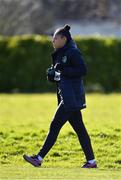 2 March 2020; Rianna Jarrett arrives prior to a Republic of Ireland Women training session at Johnstown House in Enfield, Co Meath. Photo by Seb Daly/Sportsfile