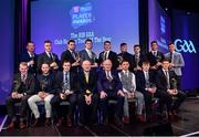 6 March 2020; The Hurling Team of the Year Award, front row, from left, James McCormack of Borris-Ileigh, Paddy Stapleton of Borris-Ileigh, Joey Holden of Ballyhale Shamrocks, AIB Head of Retail Banking Denis O'Callaghan, Uachtarán Chumann Lúthchleas Gael John Horan, Darren Mullen of Ballyhale Shamrocks, Evan Shefflin of Ballyhale Shamrocks, Brendan Maher of Borris-Ileigh, and, back row, from left, St Thomas manager Kevin Lally on behalf of Shane Cooney of St Thomas, Dan McCormack of Borris-Ileigh, Christopher McKaigue of Slaughtneil, Brendan Rogers of Slaughtneil, TJ Reid of Ballyhale Shamrocks, Jerry Kelly of Borris-Ileigh, Dessie Hutchinson of Ballygunner, Colin Fennelly of Ballyhale Shamrocks, and Martin Kavanagh of St Mullins during the AIB GAA Club Players' Awards at Croke Park in Dublin. Photo by Ramsey Cardy/Sportsfile