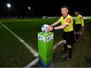 6 March 2020; Referee Derek Michael Tomney prior to the SSE Airtricity League Premier Division match between St Patrick's Athletic and Cork City at Richmond Park in Dublin. Photo by Seb Daly/Sportsfile