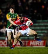 4 March 2020; Bill Foley of Cork in action against Patrick Darcy of Kerry during the EirGrid Munster GAA Football U20 Championship Final match between Kerry and Cork at Austin Stack Park in Tralee, Kerry. Photo by Piaras Ó Mídheach/Sportsfile