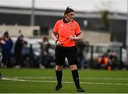 7 March 2020; Referee Katie Hall during the Women's Under-15s John Read Trophy match between Republic of Ireland and England at FAI National Training Centre in Dublin. Photo by Sam Barnes/Sportsfile