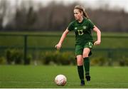 7 March 2020; Tara O’Hanlon of Republic of Ireland during the Women's Under-15s John Read Trophy match between Republic of Ireland and England at FAI National Training Centre in Dublin. Photo by Sam Barnes/Sportsfile