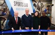 28 February 2020; Republic of Ireland manager Mick McCarthy with Michael Cullen, CEO of Beacon Hospital, left, Ailish Daly, Clinical Specialist Oncology, Beacon Hospital, and Republic of Ireland assistant manager Terry Connor, right, during the launch of new Sports Lab at the Beacon Hospital in Sandyford, Dublin. Photo by Stephen McCarthy/Sportsfile