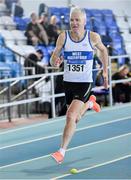8 March 2020; Joe Gough of West Waterford AC competing in the M65 400m event during the Irish Life Health National Masters Indoors Athletics Championships at Athlone IT in Athlone, Westmeath. Photo by Piaras Ó Mídheach/Sportsfile
