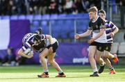 10 March 2020; Harry Ennis of Terenure College is tackled by Paddy Taylor of Newbridge College during the Bank of Ireland Leinster Schools Junior Cup Semi-Final match between Terenure College and Newbridge College at Energia Park in Donnybrook, Dublin. Photo by Ramsey Cardy/Sportsfile