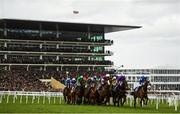 12 March 2020; A general view of runners and riders during the Pertemps Network Final Handicap Hurdle on Day Three of the Cheltenham Racing Festival at Prestbury Park in Cheltenham, England. Photo by Harry Murphy/Sportsfile