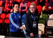 16 March 2020; Irish boxers Kelly Harrington, left, and Christina Desmond on Day Three of the Road to Tokyo European Boxing Olympic Qualifying Event at Copper Box Arena in Queen Elizabeth Olympic Park, London, England. Photo by Harry Murphy/Sportsfile