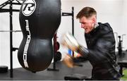 24 April 2020; Irish champion boxer Gary Cully during a training session at Unit 3 Health and Fitness gym in Naas, Kildare. Photo by David Fitzgerald/Sportsfile