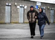 10 May 2020; Tony and Kay O'Sullivan, from Marino, Dublin, during an afternoon walk past Parnell Park on the afternoon of the Leinster GAA Hurling Senior Championship Round 1 match between Dublin and Kilkenny at Parnell Park in Dublin. This weekend, May 9 and 10, was due to be the first weekend of games in Ireland of the GAA All-Ireland Senior Championship, beginning with provincial matches, which have been postponed following directives from the Irish Government and the Department of Health in an effort to contain the spread of the Coronavirus (COVID-19). The GAA have stated that no inter-county games will take place before October 2020. Photo by Stephen McCarthy/Sportsfile