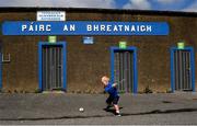 10 May 2020; Tadhg Sauvage, age 3, outside Walsh Park on the afternoon of the Munster GAA Hurling Senior Championship Round 1 match between Waterford and Tipperary at Walsh Park in Waterford. This weekend, May 9 and 10, was due to be the first weekend of games in Ireland of the GAA All-Ireland Senior Championship, beginning with provincial matches, which have been postponed following directives from the Irish Government and the Department of Health in an effort to contain the spread of the Coronavirus (COVID-19). The GAA have stated that no inter-county games will take place before October 2020. Photo by Matt Browne/Sportsfile