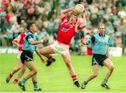 18 June 1995; Seamus O'Hanlon of Louth in action against Paul Curran, left, and Brian Stynes of Dublin during the Leinster Senior Football Championship quarter final match between Dublin and Louth at Pairc Tailteann in Navan, Meath. Photo by Pat Cashman/Sportsfile