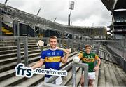 15 July 2020; Tipperary hurler John McGrath, left, and Kerry footballer Tommy Walsh in attendance as FRS Recruitment announce GAAGO Sponsorship at Croke Park in Dublin. Photo by David Fitzgerald/Sportsfile