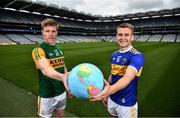 15 July 2020; Kerry footballer Tommy Walsh, left, and Tipperary hurler John McGrath in attendance as FRS Recruitment announce GAAGO Sponsorship at Croke Park in Dublin. Photo by David Fitzgerald/Sportsfile