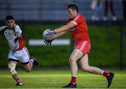 17 July 2020; Rory Stokes of Tinahely in action against Andy Foley of Kiltegan during the Wicklow County Senior Football Championship Round 1 match between Tinahely and Kiltegan at Baltinglass GAA Club in Baltinglass, Wicklow. Competitive GAA matches have been approved to return following the guidelines of Phase 3 of the Irish Government’s Roadmap for Reopening of Society and Business and protocols set down by the GAA governing authorities. With games having been suspended since March, competitive games can take place with updated protocols including a limit of 200 individuals at any one outdoor event, including players, officials and a limited number of spectators, with social distancing, hand sanitisation and face masks being worn by those in attendance among other measures in an effort to contain the spread of the Coronavirus (COVID-19) pandemic. Photo by Matt Browne/Sportsfile