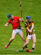 18 July 2020; Jody Donohoe of Shelmaliers in action against Alan Tobin of Rapparees-Starlights during the Wexford County Senior Hurling Championship Group D Round 1 match between Rapparees-Starlights and Shelmaliers at Chadwicks Wexford Park in Wexford. Competitive GAA matches have been approved to return following the guidelines of Phase 3 of the Irish Government’s Roadmap for Reopening of Society and Business and protocols set down by the GAA governing authorities. With games having been suspended since March, competitive games can take place with updated protocols including a limit of 200 individuals at any one outdoor event, including players, officials and a limited number of spectators, with social distancing, hand sanitisation and face masks being worn by those in attendance among other measures in an effort to contain the spread of the Coronavirus (COVID-19) pandemic. Photo by Sam Barnes/Sportsfile