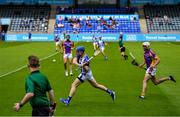 19 July 2020; Dean Curran of Ballyboden St Enda's in action against Marc Howard of Kilmacud Crokes during the Dublin County Senior Hurling Championship Round 1 match between Ballyboden St Enda's and Kilmacud Crokes at Parnell Park in Dublin. Competitive GAA matches have been approved to return following the guidelines of Phase 3 of the Irish Government’s Roadmap for Reopening of Society and Business and protocols set down by the GAA governing authorities. With games having been suspended since March, competitive games can take place with updated protocols including a limit of 200 individuals at any one outdoor event, including players, officials and a limited number of spectators, with social distancing, hand sanitisation and face masks being worn by those in attendance among other measures in an effort to contain the spread of the Coronavirus (COVID-19) pandemic. Photo by Ramsey Cardy/Sportsfile