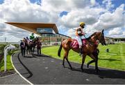 19 July 2020; Jockey Shane Foley and mount One Voice in the parade ring prior to the Kilboy Estate Stakes at The Curragh Racecourse in Kildare. Racing remains behind closed doors to the public under guidelines of the Irish Government in an effort to contain the spread of the Coronavirus (COVID-19) pandemic. Photo by Seb Daly/Sportsfile