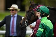 19 July 2020; Jockey Colin Keane in the winners enclosure after winning the Kilboy Estate Stakes on Lemista at The Curragh Racecourse in Kildare. Racing remains behind closed doors to the public under guidelines of the Irish Government in an effort to contain the spread of the Coronavirus (COVID-19) pandemic. Photo by Seb Daly/Sportsfile