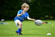 20 July 2020; Rian O'Connor, age 7, from Terenure, in action during the Bank of Ireland Leinster Rugby Summer Camp at Westmanstown RFC in Clonsilla, Dublin. Photo by Seb Daly/Sportsfile