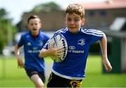 20 July 2020; Jack Lawlor, age 11, from Dunboyne, Meath, in action during the Bank of Ireland Leinster Rugby Summer Camp at Westmanstown RFC in Clonsilla, Dublin. Photo by Seb Daly/Sportsfile