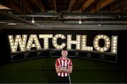 22 July 2020; Conor Clifford of Derry City at the launch of WATCHLOI, the SSE Airtricity League's new streaming platform, at Fuel Studios on Camden Street, Dublin. It is the league's first-ever streaming service which will deliver SSE Airtricity League Premier Division football to all supporters in Ireland and around the world. The Football Association of Ireland and RTE Sport, in collaboration with GAAGO, have partnered to deliver a world class streaming platform which will guarantee supporters can watch the #GreatestLeagueInTheWorld wherever they are on watchloi.ie. Photo by Stephen McCarthy/Sportsfile
