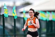25 July 2020; Margaret Mary Grace of Nenagh Olympic AC, Tipperary, competing in the Senior Ladies 400m event during the Summer Games Athletics Meet at Moyne AC in Tipperary. Photo by Piaras Ó Mídheach/Sportsfile