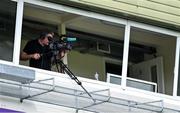 25 July 2020; A cameraman films during the Kerry County Senior Club Football Championship Group 1 Round 1 match between Kenmare Shamrocks and Kerins O'Rahillys at Fitzgerald Stadium in Killarney, Kerry. GAA matches continue to take place in front of a limited number of people in an effort to contain the spread of the Coronavirus (COVID-19) pandemic. Photo by Brendan Moran/Sportsfile