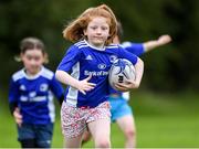 29 July 2020; Chloe Connolly, age 7, in action during the Bank of Ireland Leinster Rugby Summer Camp at Clondalkin RFC in Dublin. Photo by Matt Browne/Sportsfile