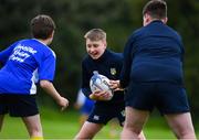 29 July 2020; Eoghan Coy, age 12, in action during the Bank of Ireland Leinster Rugby Summer Camp at Clondalkin RFC in Dublin. Photo by Matt Browne/Sportsfile
